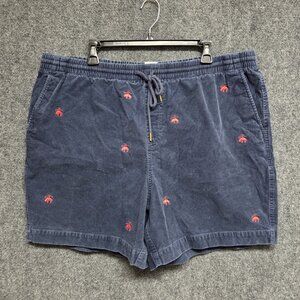 Brooks Brothers Corduroy Shorts Mens 2XL Blue Cotton Stretch Casual Preppy